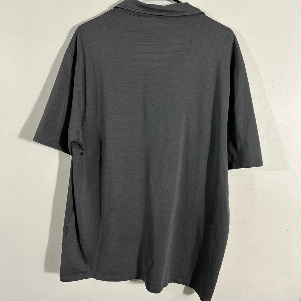 Banana Republic Polo Mens XL Gray Good Luxury-Touch Textured Golf Shirt Casual